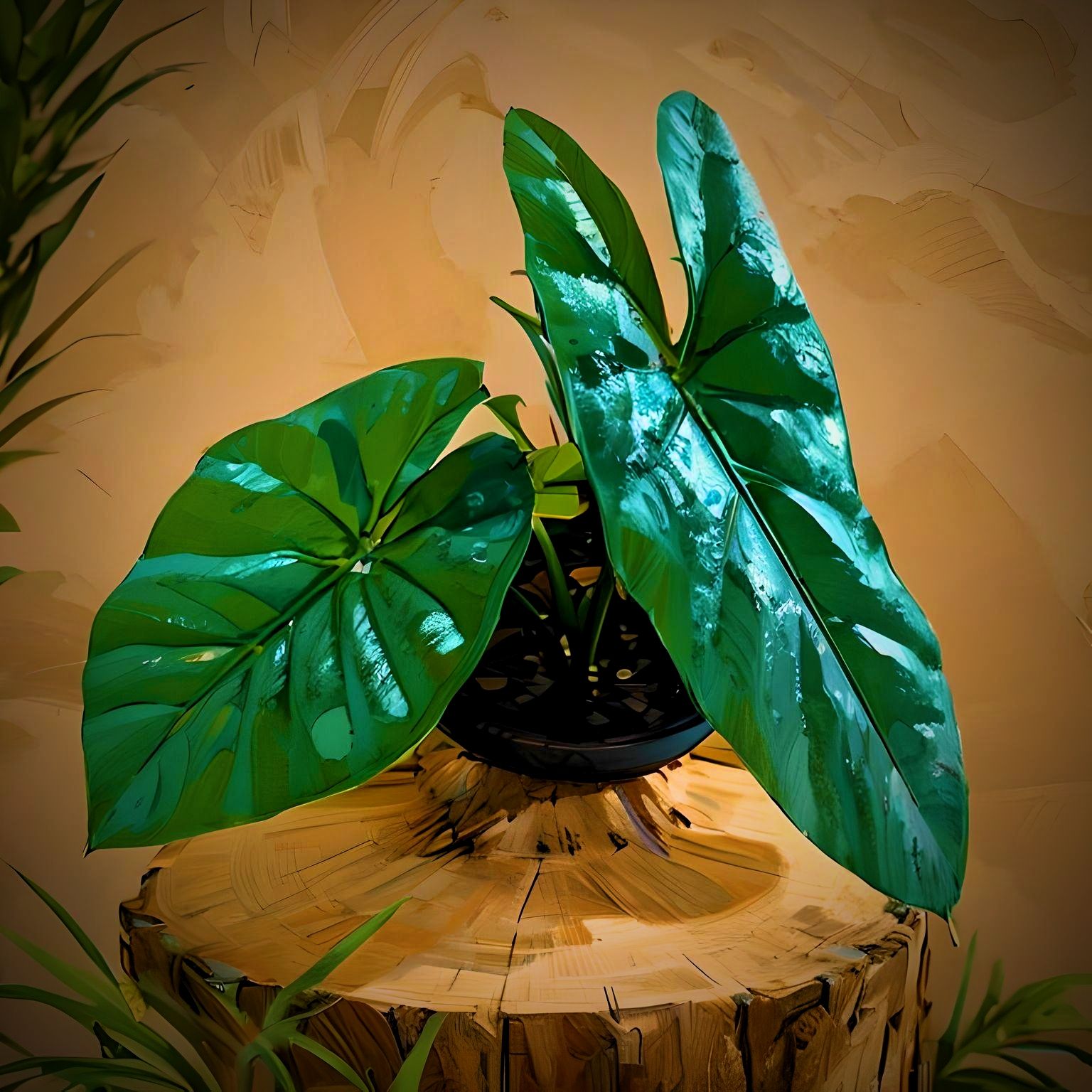 Photo of the plant species Alocasia Corazon by @JenobiBLU named Coreen on Greg, the plant care app
