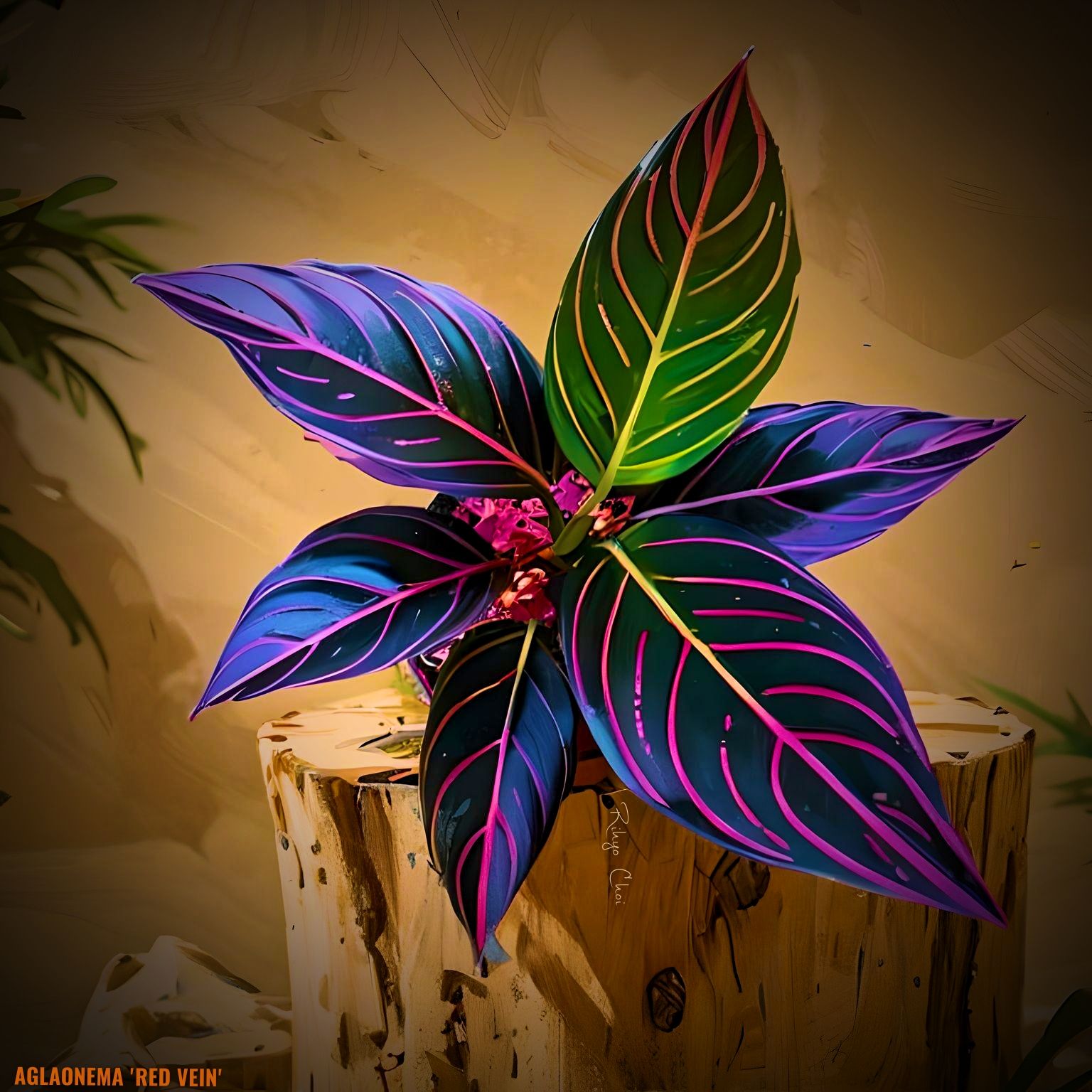 Photo of the plant species Aglaonema commutatum 'Red Vein' by @JenobiBLU named Varricosè on Greg, the plant care app