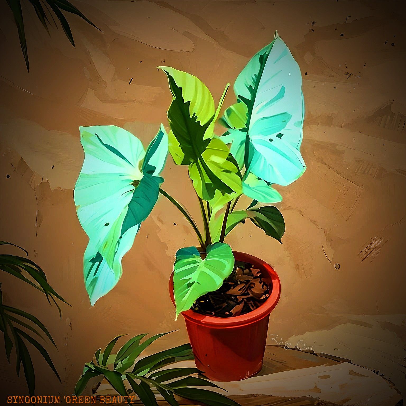 Photo of the plant species Syngonium podophyllum 'Green Beauty' by @JenobiBLU named Greebea on Greg, the plant care app