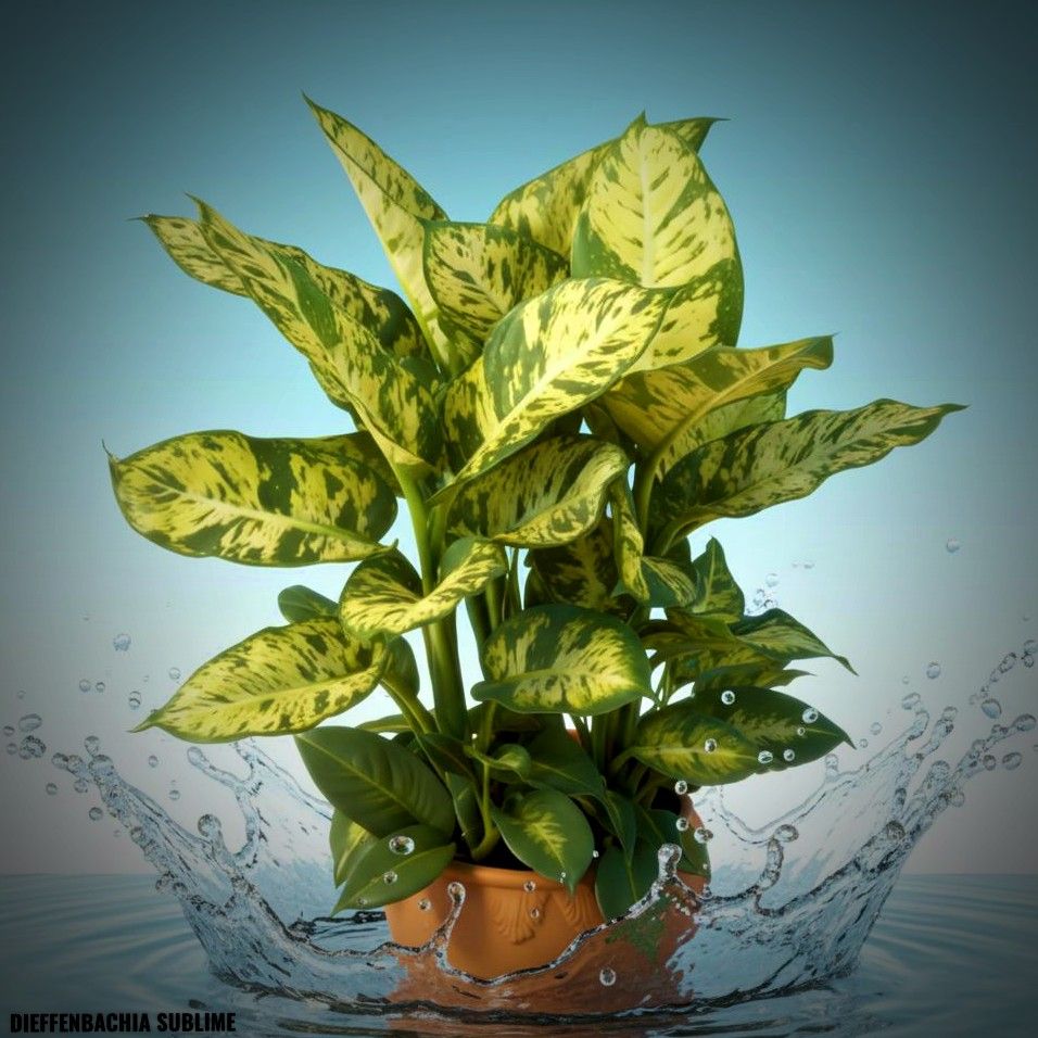 Photo of the plant species Dieffenbachia 'Sublime' by @JenobiBLU named Absinthe on Greg, the plant care app