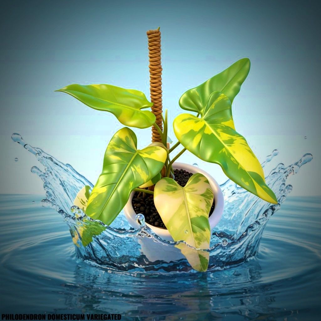 Photo of the plant species Philodendron Verigated Domesticum by @JenobiBLU named Lancer on Greg, the plant care app